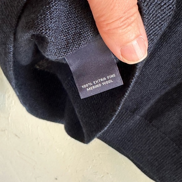 NWT Hart Schaffner Marx Dark Blue Merino Wool V-Neck Pullover Sweater Sz 3XB - Picture 8 of 11